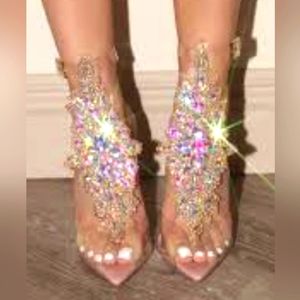 Embellished Bootie Heels